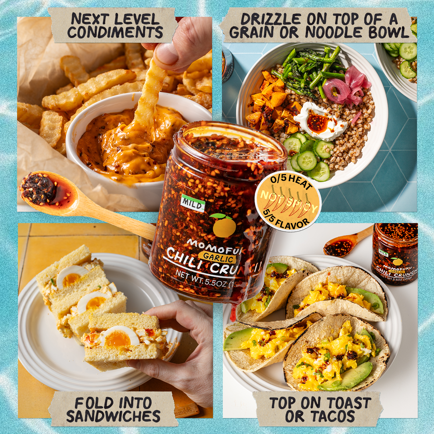 Mild Garlic Chili Crunch 4-Pack - Home Choice