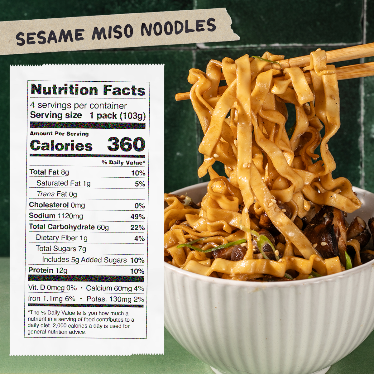 Sesame Miso Noodles | 4 Packs - Clean Style